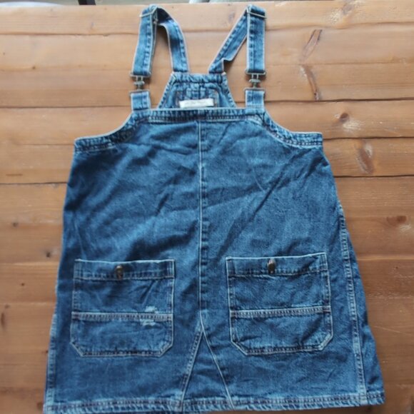 Free People x We The Free Overall Smock Mini Dress Medium - Picture 2 of 7